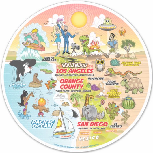 SoCal Sunset Sticker (Voorkant)