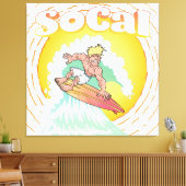 SoCal Surfer Canvas Afdruk (Insitu (Woonkamer))