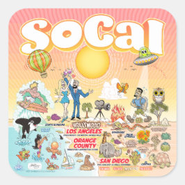 SoCal Vierkante Sticker