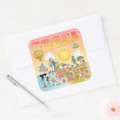 SoCal Vierkante Sticker (Envelop)