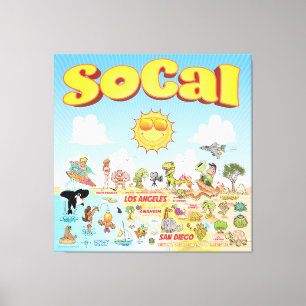 SoCal Wall Art Canvas Afdruk