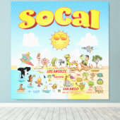 SoCal Wall Art Canvas Afdruk (Insitu (Houten vloer))