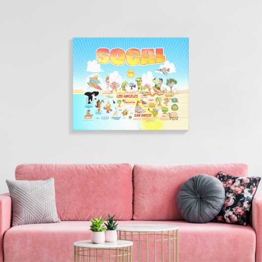 SoCal Wall Art Canvas Afdruk (Insitu (Woonkamer))