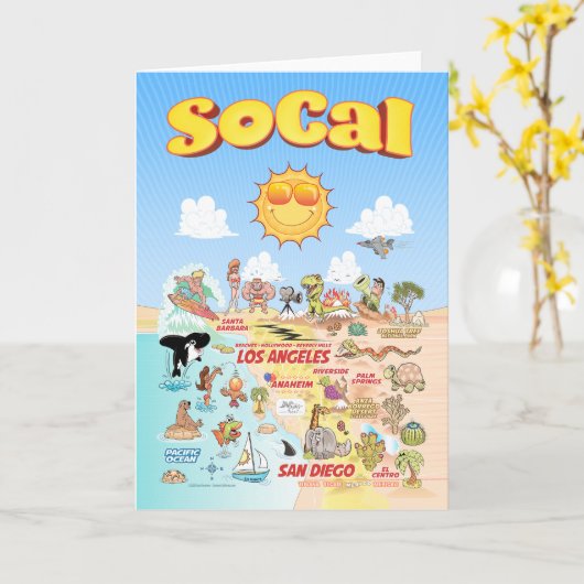 SoCal-Wenskaart Kaart (Gele Bloem)