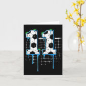 Soccer 11 Year Old Ice Cream Drip Youth 11th Birth Kaart (Gele Bloem)