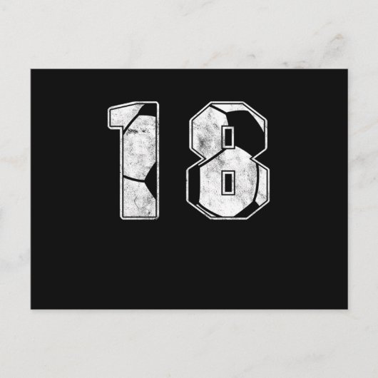 Soccer 18 th Birthday Celebration Sports Gift Briefkaart (Voorkant)