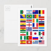 SOCCER 2014-embleempatroon Briefkaart (Voorkant / Achterkant)
