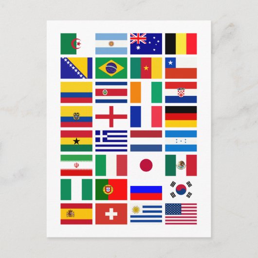 SOCCER 2014-embleempatroon Briefkaart (Voorkant)