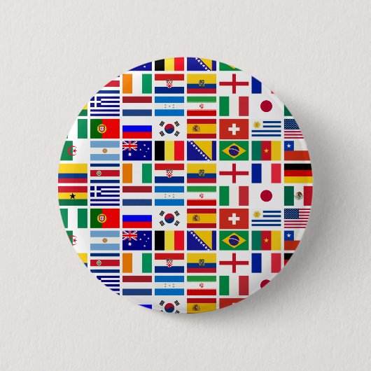 SOCCER 2014-patroon Ronde Button 5,7 Cm (Voorkant)