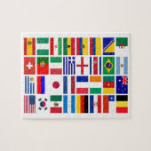 SOCCER 2014 vlaggen patroon Legpuzzel (Horizontaal)