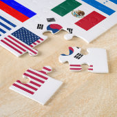 SOCCER 2014 vlaggen patroon Legpuzzel (Zijkant)