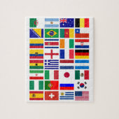 SOCCER 2014 vlaggen patroon Legpuzzel (Verticaal)