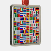 SOCCER 2014 vlaggen patroon Metalen Ornament (Rechts)