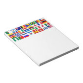 SOCCER 2014 vlaggen patroon Notitieblok (Schuin)