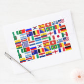 SOCCER 2014 vlaggen patroon Rechthoekige Sticker (Envelop)