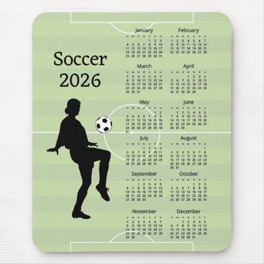 Soccer 2026 Calendar  Muismat (Voorkant)