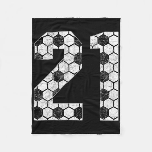 Soccer #21 Love Soccer Mom Favorite Player Jersey  Fleece Deken (Voorkant)