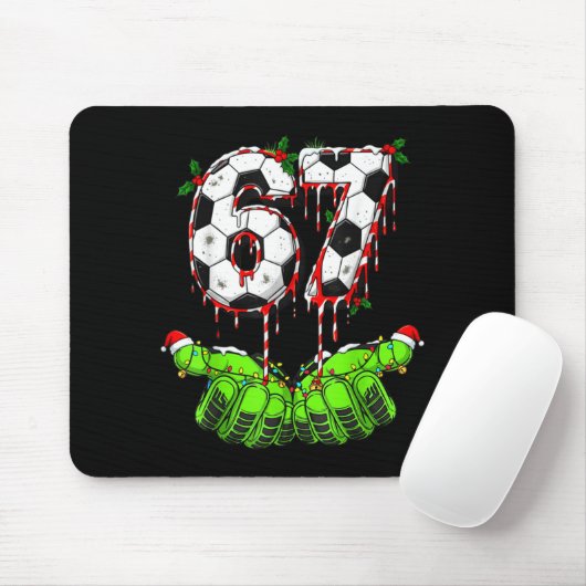 Soccer 67 Six Seven Funny Gen Alpha Meme Drip Chri Muismat (Met muis)
