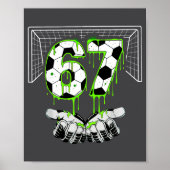 Soccer 67 Six Seven Funny Gen Alpha Meme Drip  Poster (Voorkant)