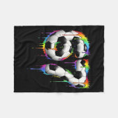 Soccer 67 Six Seven Funny Gen Alpha Meme Rainbow D Fleece Deken (Voorkant (Horizontaal))