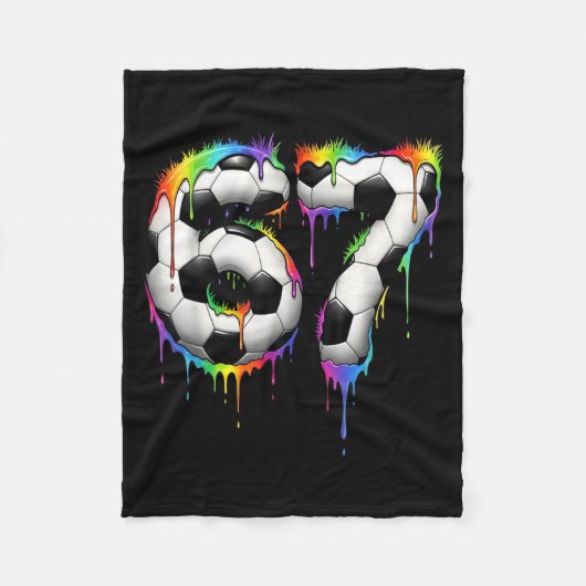 Soccer 67 Six Seven Funny Gen Alpha Meme Rainbow D Fleece Deken (Voorkant)