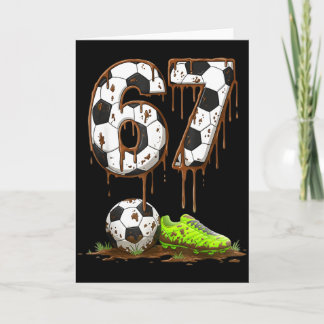 Soccer 67 Six Seven Meme Boys Teens Kids Gen Alpha Kaart