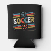 Soccer Abstract Word Art - minimalistisch Blikjeskoeler (Achterkant)