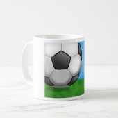 Soccer-achtergrond Koffiemok (Voorkant links)