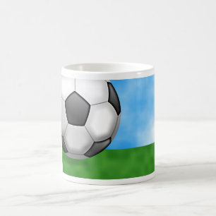Soccer-achtergrond Koffiemok