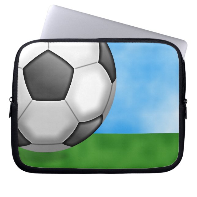 Soccer-achtergrond Laptop Sleeve (Voorkant)