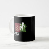 Soccer Afghanistan Vlag Football Womens Soccer Gir Koffiemok (Voorkant links)