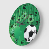 Soccer Africa Bold Green Football Grote Klok (Hoek)