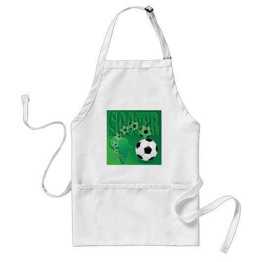 Soccer Africa Bold Green Football Standaard Schort (Voorkant)