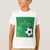 Soccer Africa Bold Green Football T-shirt (Voorkant)