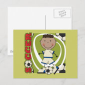 SOCCER - Afrikaanse American Boy TShirts en Gifts Briefkaart (Voorkant / Achterkant)
