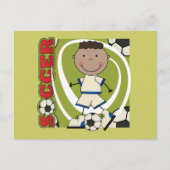 SOCCER - Afrikaanse American Boy TShirts en Gifts Briefkaart (Voorkant)