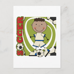 SOCCER - Afrikaanse American Boy TShirts en Gifts Briefkaart