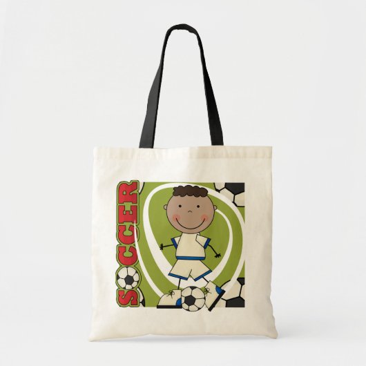 SOCCER - Afrikaanse American Boy TShirts en Gifts Tote Bag (Voorkant)