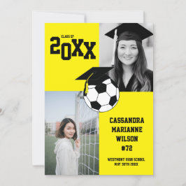 Soccer Afstuderen Sports Yellow Notice Kaart