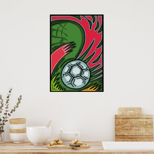 Soccer Art Poster (Keuken)