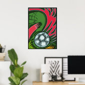 Soccer Art Poster (Thuiskantoor)