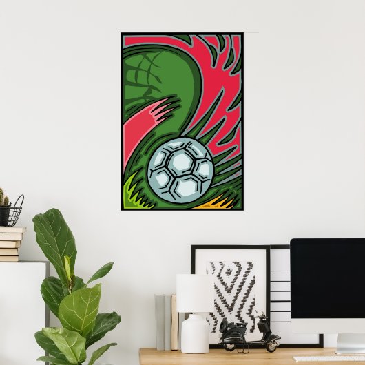 Soccer Art Poster (Thuiskantoor)