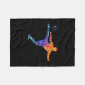 Soccer Athlete Sports Graphic Drawing  Fleece Deken (Voorkant (Horizontaal))