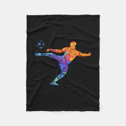 Soccer Athlete Sports Graphic Drawing  Fleece Deken (Voorkant)