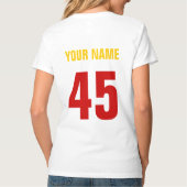Soccer Aunt Name & Number Back Print T-Shirt (Achterkant)