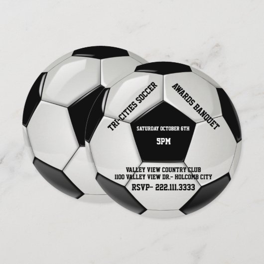 Soccer Awards Uitnodiging (Voorkant / Achterkant)