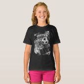 Soccer Babe, Black Grunge Soccer T-shirt (Voorkant volledig)