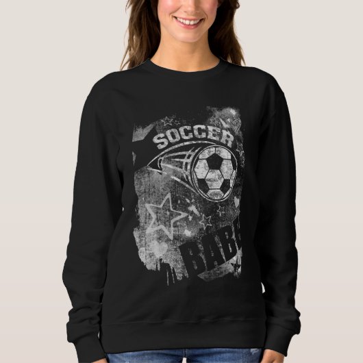 Soccer Babe, Black Grunge Soccer Trui (Voorkant)