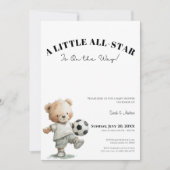 Soccer Baby Shower Invitation | A Little All-Star Kaart (Voorkant)