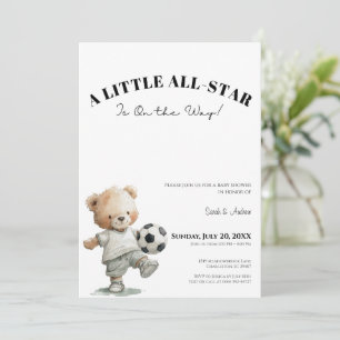 Soccer Baby Shower Invitation   A Little All-Star Kaart